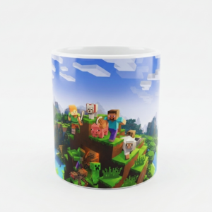Taza de Videojuego Minecraft Overworld Heroes